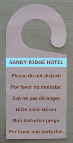 Do Not Disturb Door Hangers for Hotels